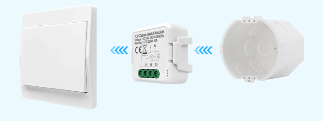 Zigbee Smart Light Switch Module,2 Gang Automation